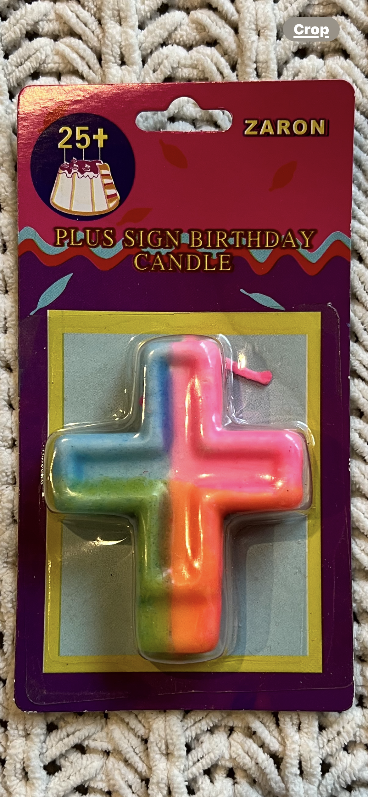 LIMITED EDITION Plus “+” Birthday Candle — Add‑On for Number Candles, Milestone Cake Topper (Wax, Not Edible)