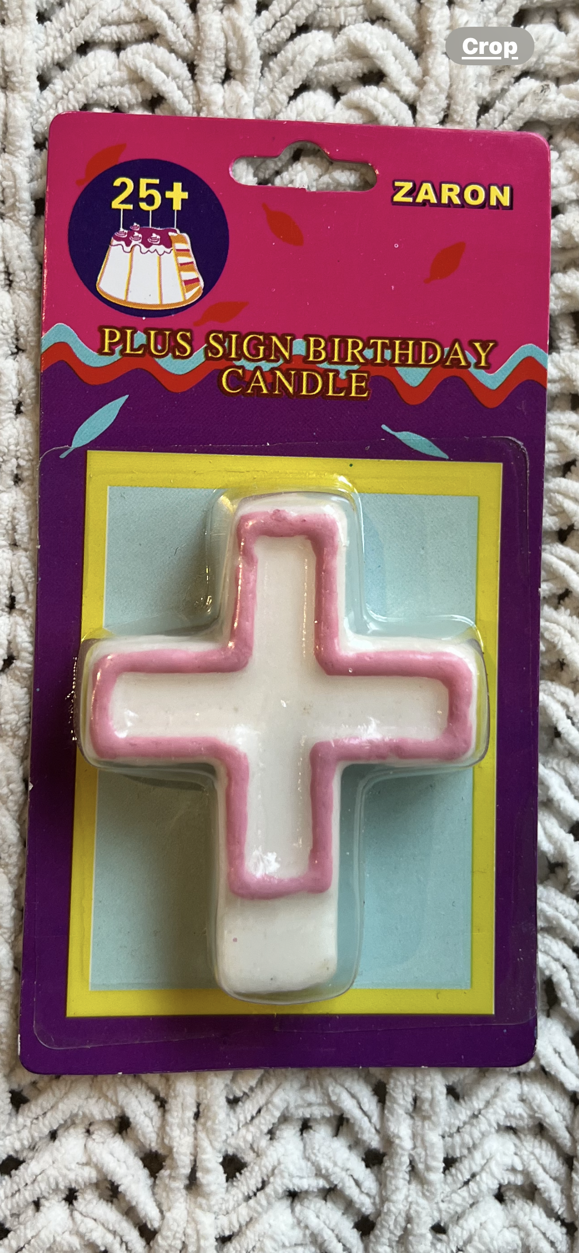 LIMITED EDITION Plus “+” Birthday Candle — Add‑On for Number Candles, Milestone Cake Topper (Wax, Not Edible)