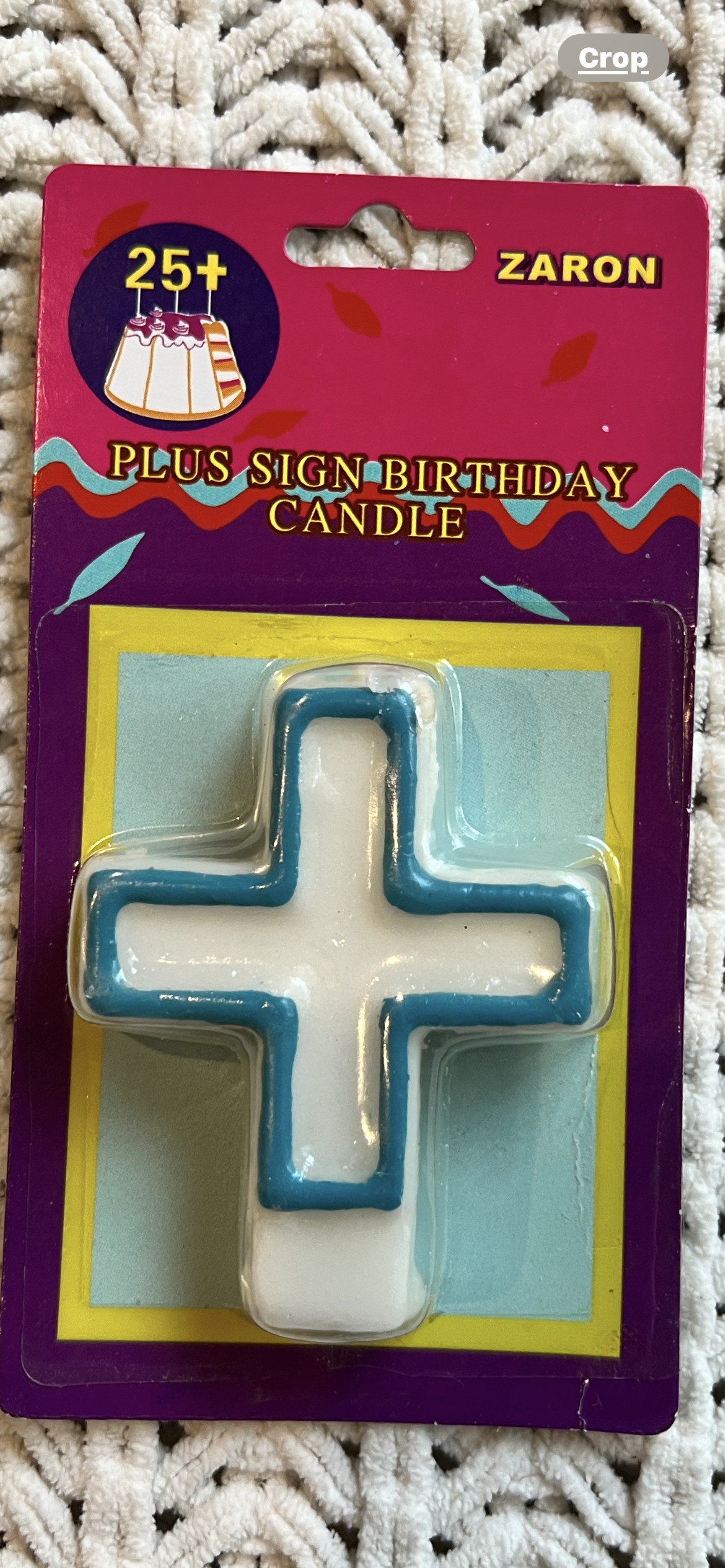 LIMITED EDITION Plus “+” Birthday Candle — Add‑On for Number Candles, Milestone Cake Topper (Wax, Not Edible)
