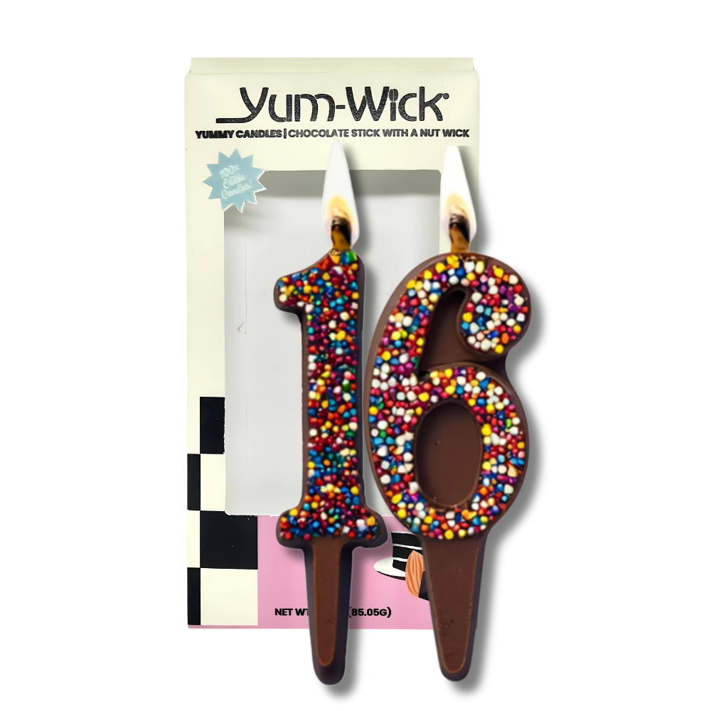 BUNDLE | Yum-Wick® Edible Birthday Number Candle Set, Milk Chocolate