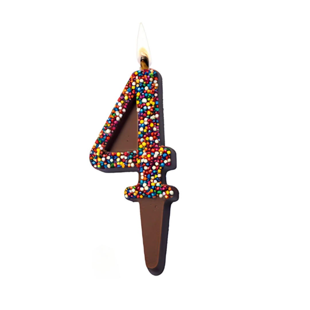 BUNDLE | Yum-Wick® Edible Birthday Number Candle Set, Milk Chocolate