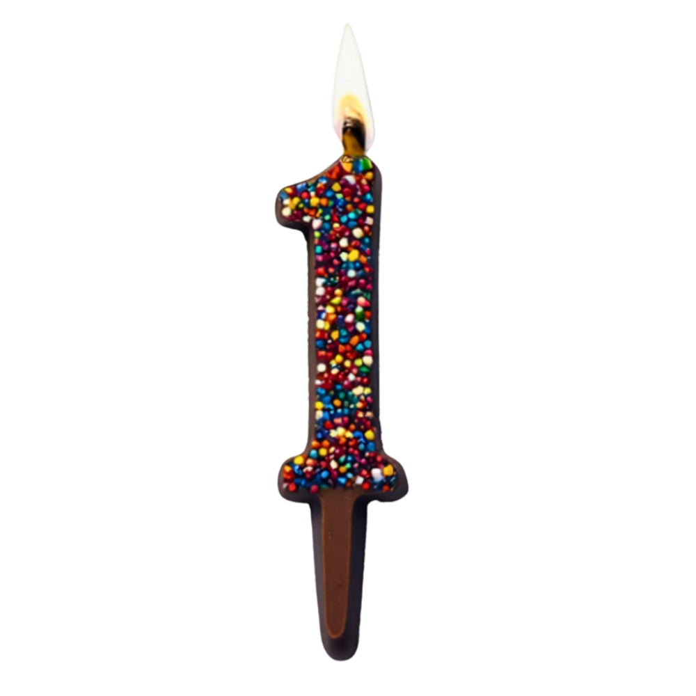 BUNDLE | Yum-Wick® Edible Birthday Number Candle Set, Milk Chocolate