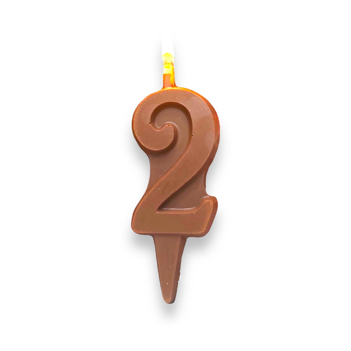 Milk Chocolate Number Candle – Yum-Wick® Edible Birthday Candle with Almond Wick (Kosher + Luxury Party Ready)