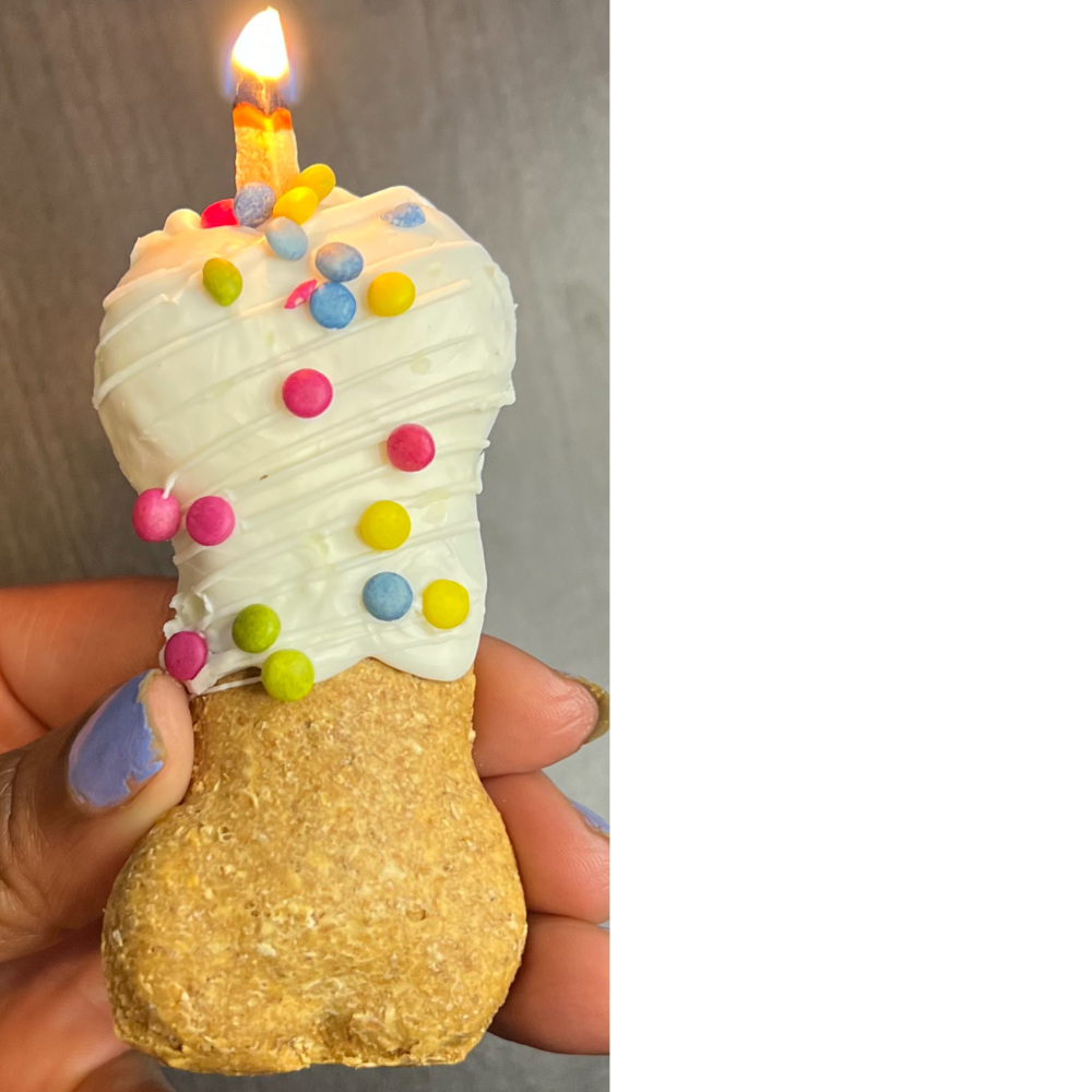 Yum-Wick® Edible Dog Birthday Candle – Peanut Butter Cookie with Flammable Almond Wick