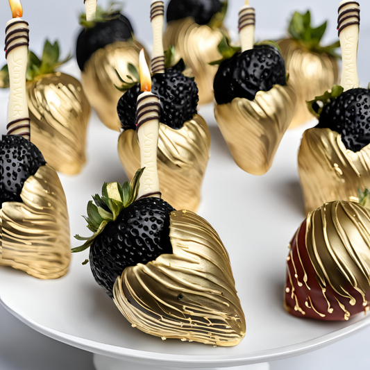 Yum-Wick Luxury Edible Candle with flammable, edible almond wick and premium chocolate