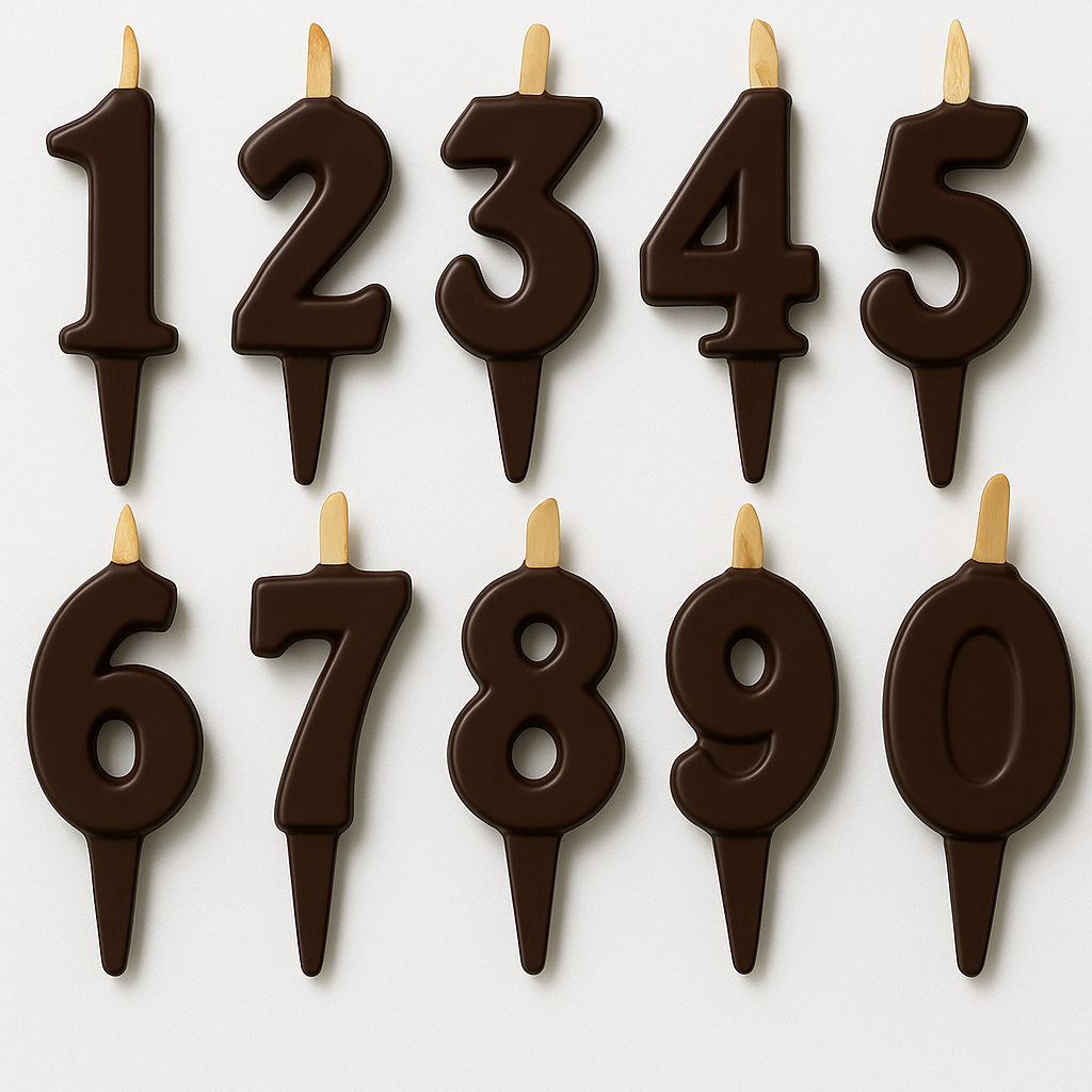 BUNDLE | Yum-Wick® Edible Number Candle Set, Dark Chocolate