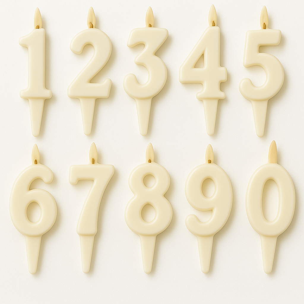 BUNDLE| Yum-Wick® White Chocolate  Number Candle Set, 3oz each