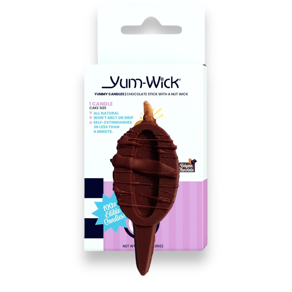 Edible Milk Chocolate Number Candle — Single