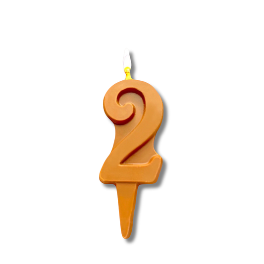 Edible Milk Chocolate Number Candle — Single
