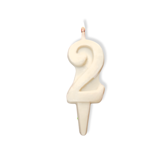 Edible White Chocolate Number Candle — Single