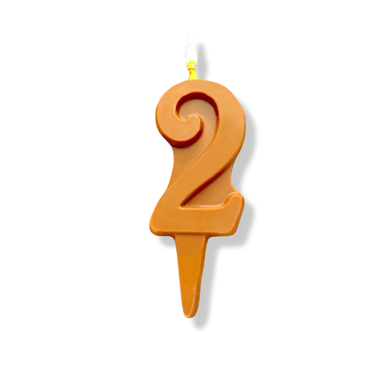 Edible Milk Chocolate Number Candle — Single