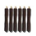 vegan chocolate edible candle with flammable almond wick