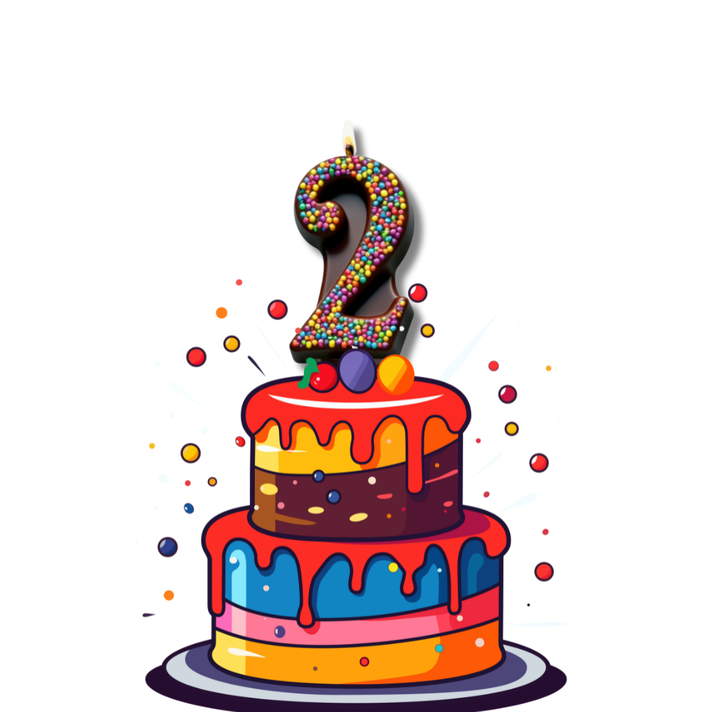 Dark Chocolate Number Candle – Yum-Wick® Edible Birthday Candle with Almond Wick (Kosher + Rainbow Nonpareils)