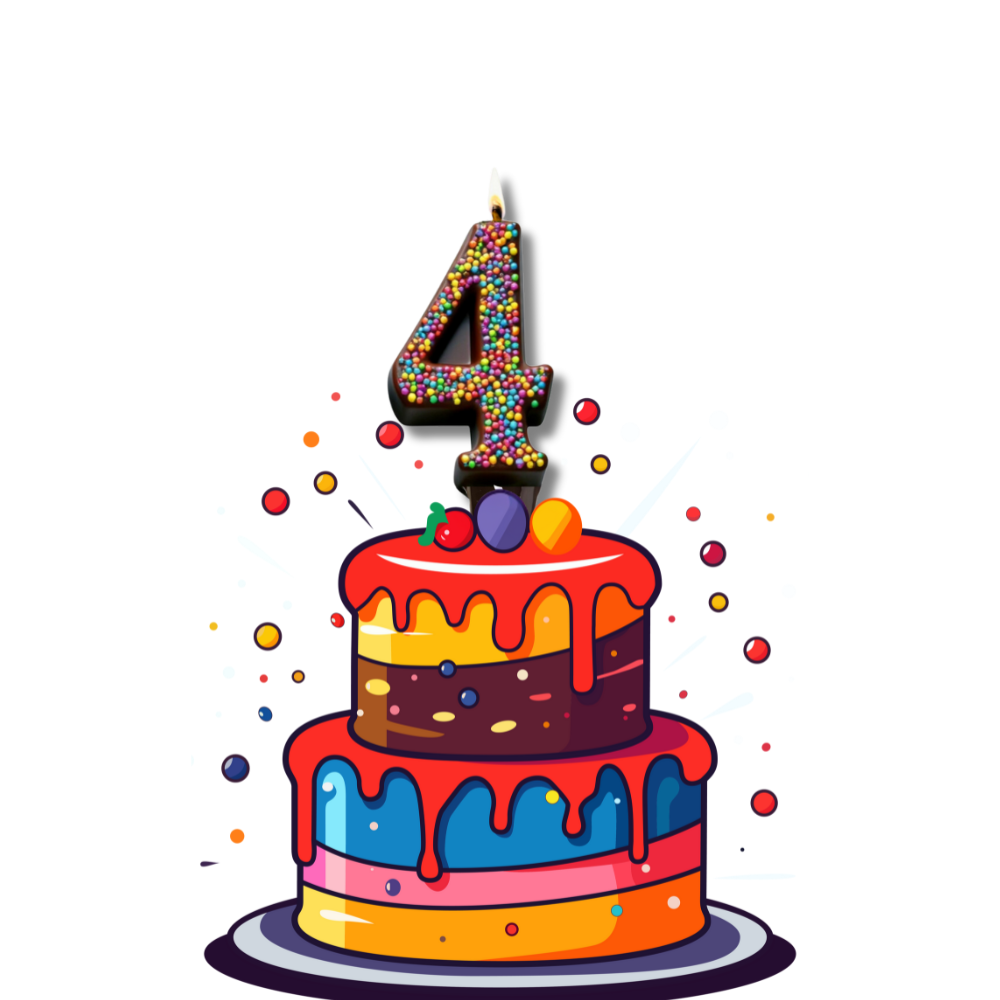 Dark Chocolate Number Candle – Yum-Wick® Edible Birthday Candle with Almond Wick (Kosher + Rainbow Nonpareils)