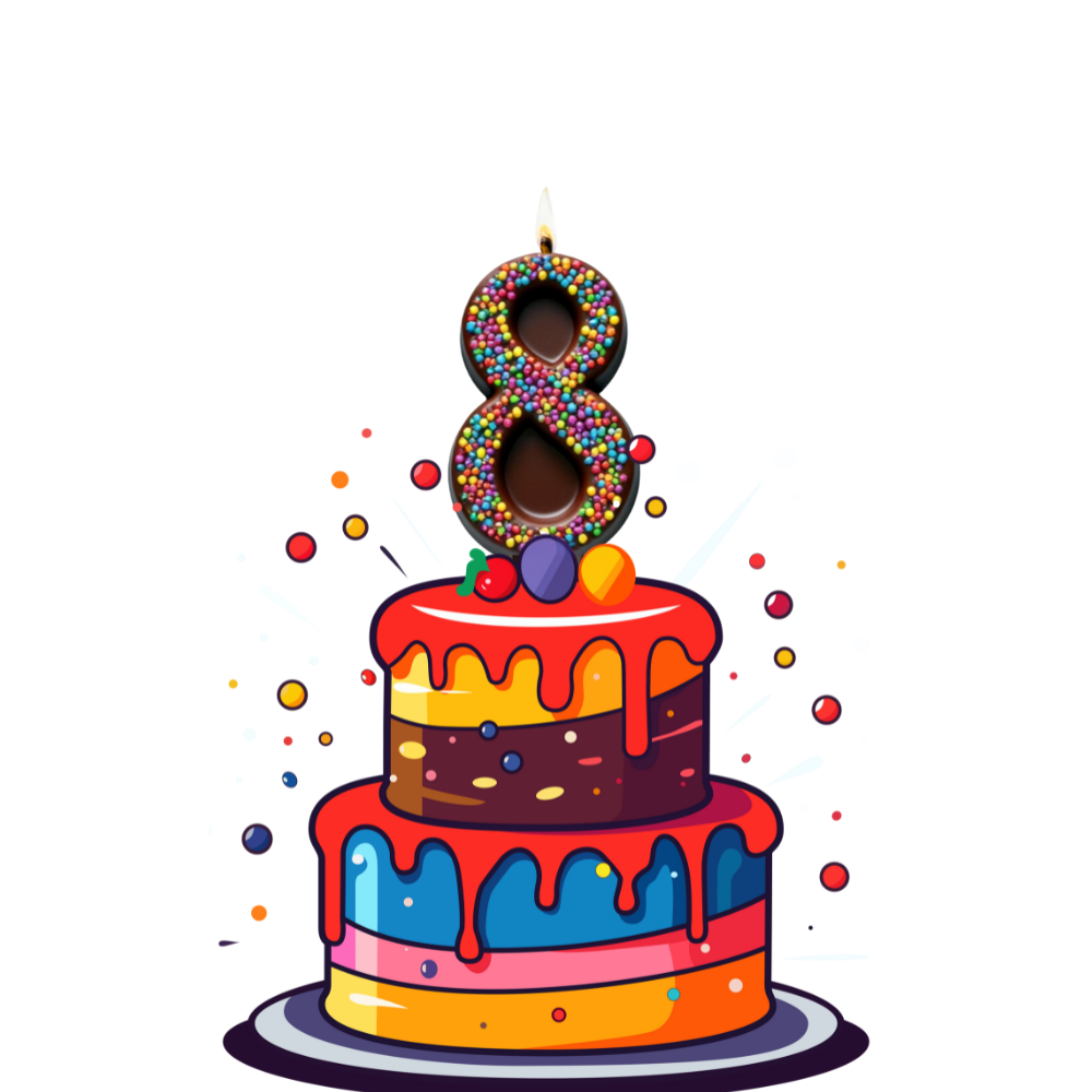 Dark Chocolate Number Candle – Yum-Wick® Edible Birthday Candle with Almond Wick (Kosher + Rainbow Nonpareils)