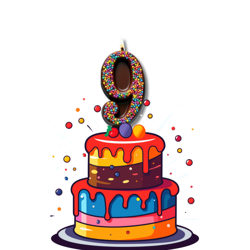 Dark Chocolate Number Candle – Yum-Wick® Edible Birthday Candle with Almond Wick (Kosher + Rainbow Nonpareils)