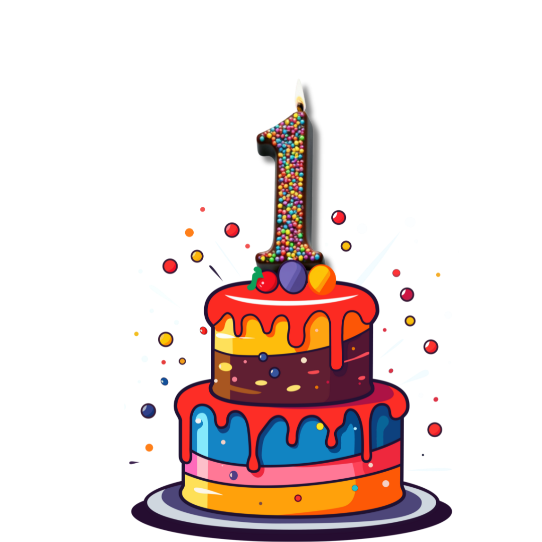 Dark Chocolate Number Candle – Yum-Wick® Edible Birthday Candle with Almond Wick (Kosher + Rainbow Nonpareils)
