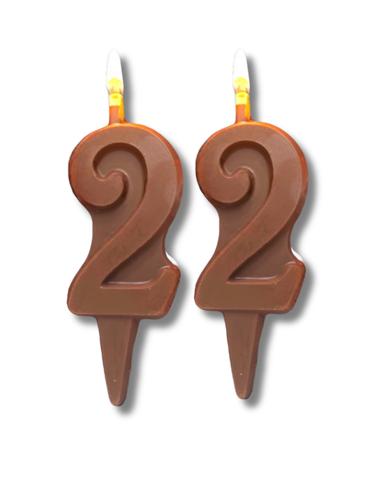 BUNDLE | Yum-Wick® Edible Number Candle Set, Dark Chocolate, Kosher