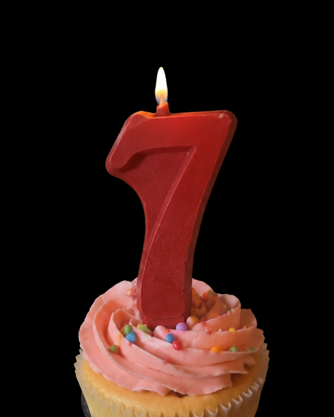 Edible White Chocolate Number Candle — Single
