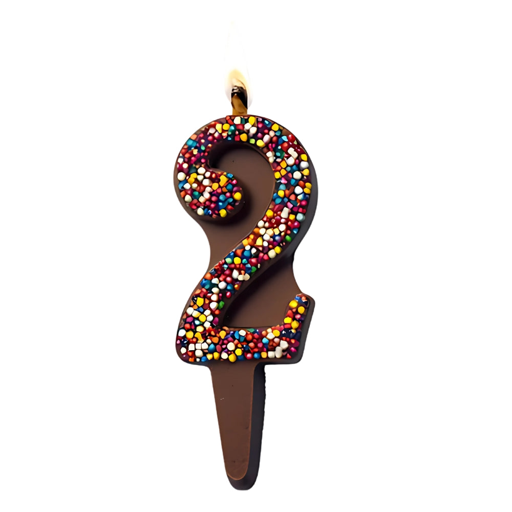 BUNDLE | Yum-Wick® Edible Birthday Number Candle Set, Milk Chocolate