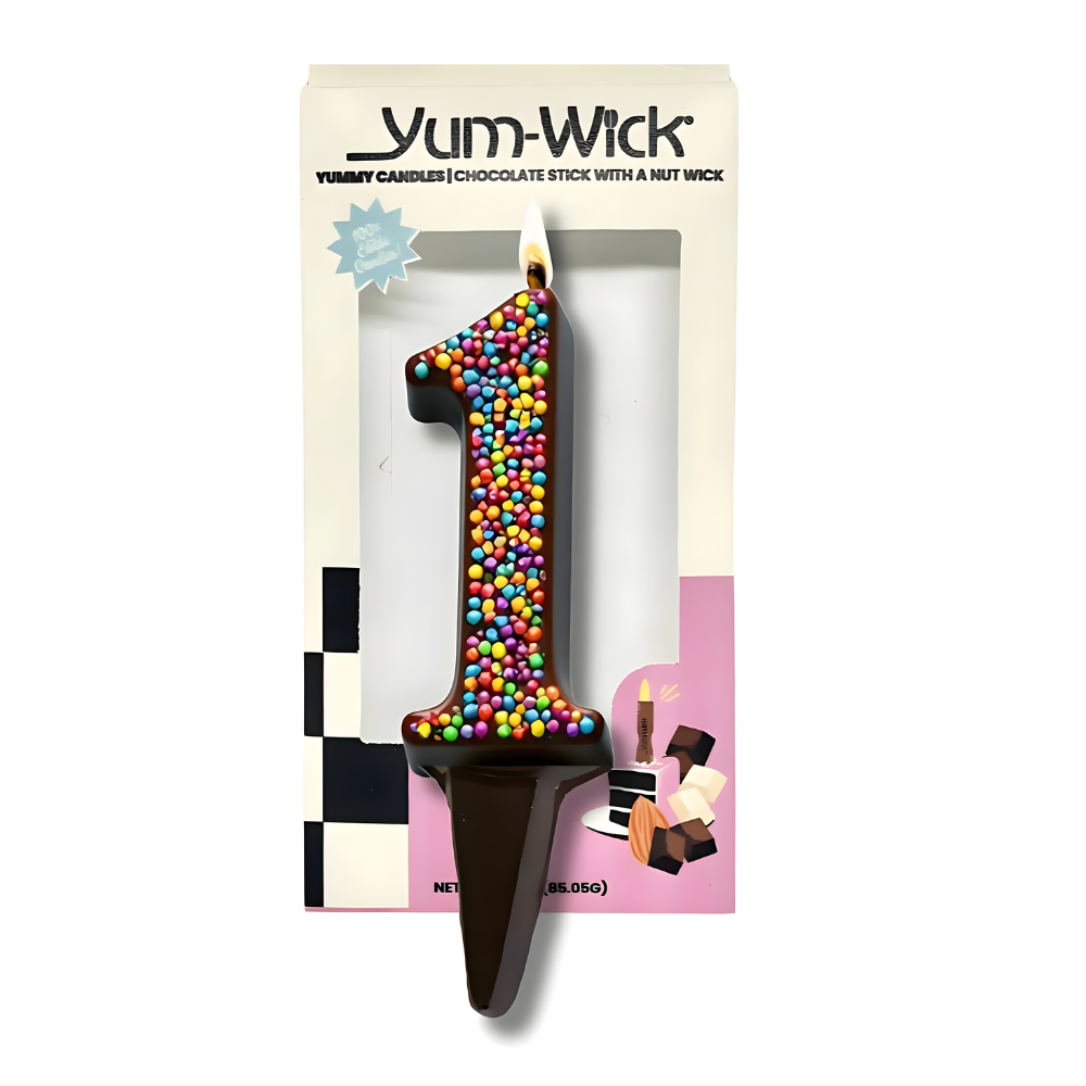 BUNDLE | Yum-Wick® Edible Number Candle Set, Dark Chocolate, Kosher