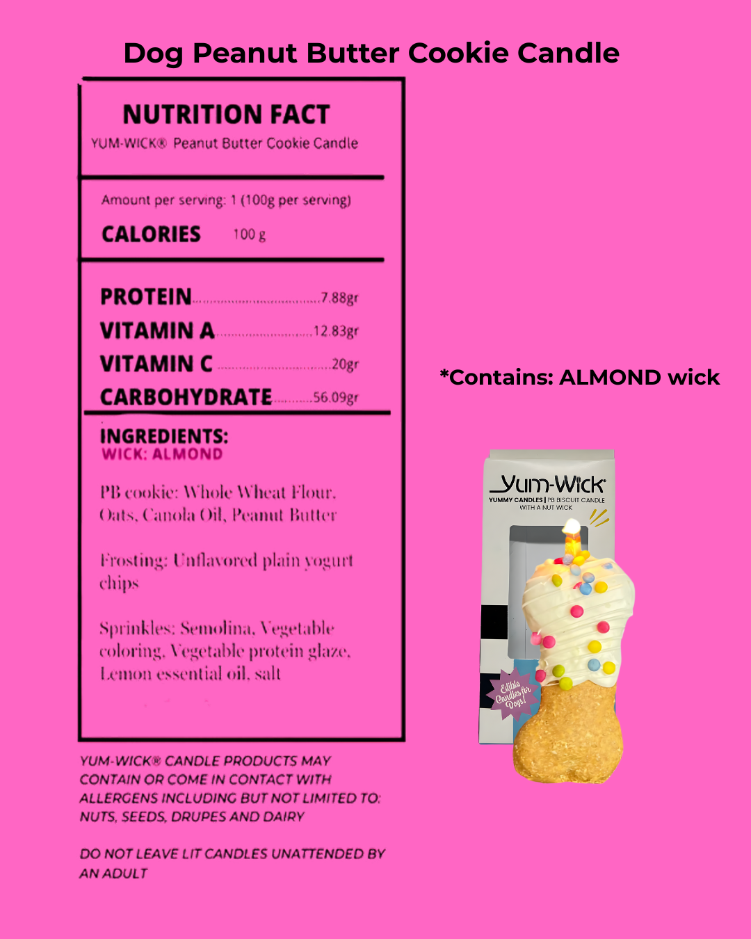 Yum-Pup™ Peanut Butter Cookie Candle (Dog)