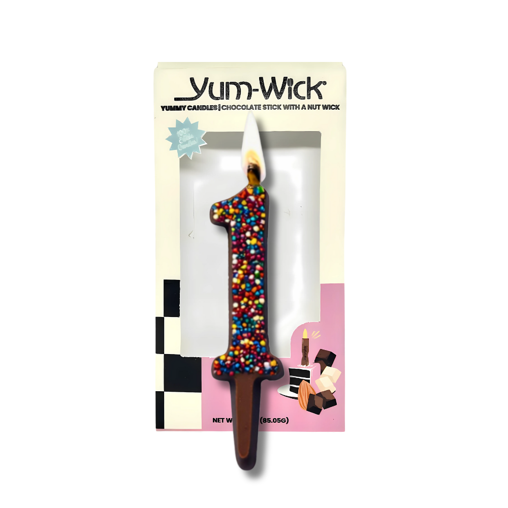 BUNDLE | Yum-Wick® Edible Birthday Number Candle Set, Milk Chocolate
