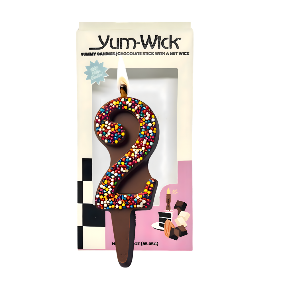 Milk Chocolate Edible Candle – Yum-Wick® Almond Wick (Kosher)