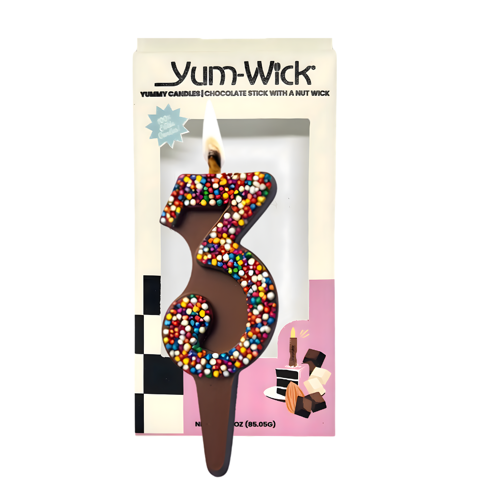 Milk Chocolate Edible Candle – Yum-Wick® Almond Wick (Kosher)