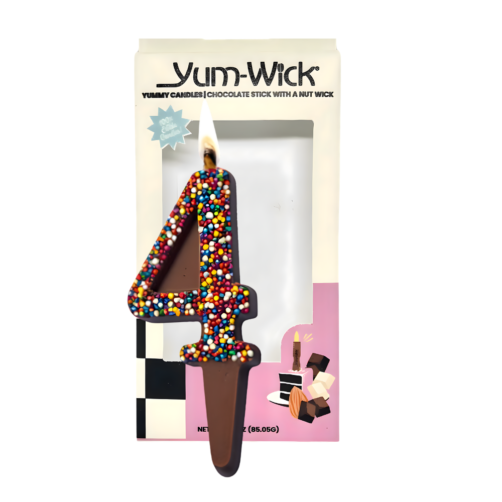 Milk Chocolate Edible Candle – Yum-Wick® Almond Wick (Kosher)