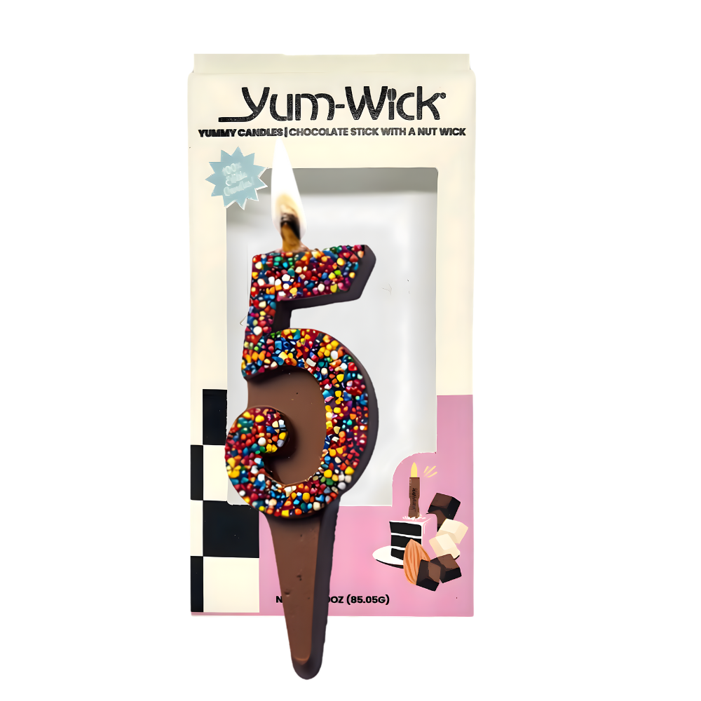 Milk Chocolate Edible Candle – Yum-Wick® Almond Wick (Kosher)