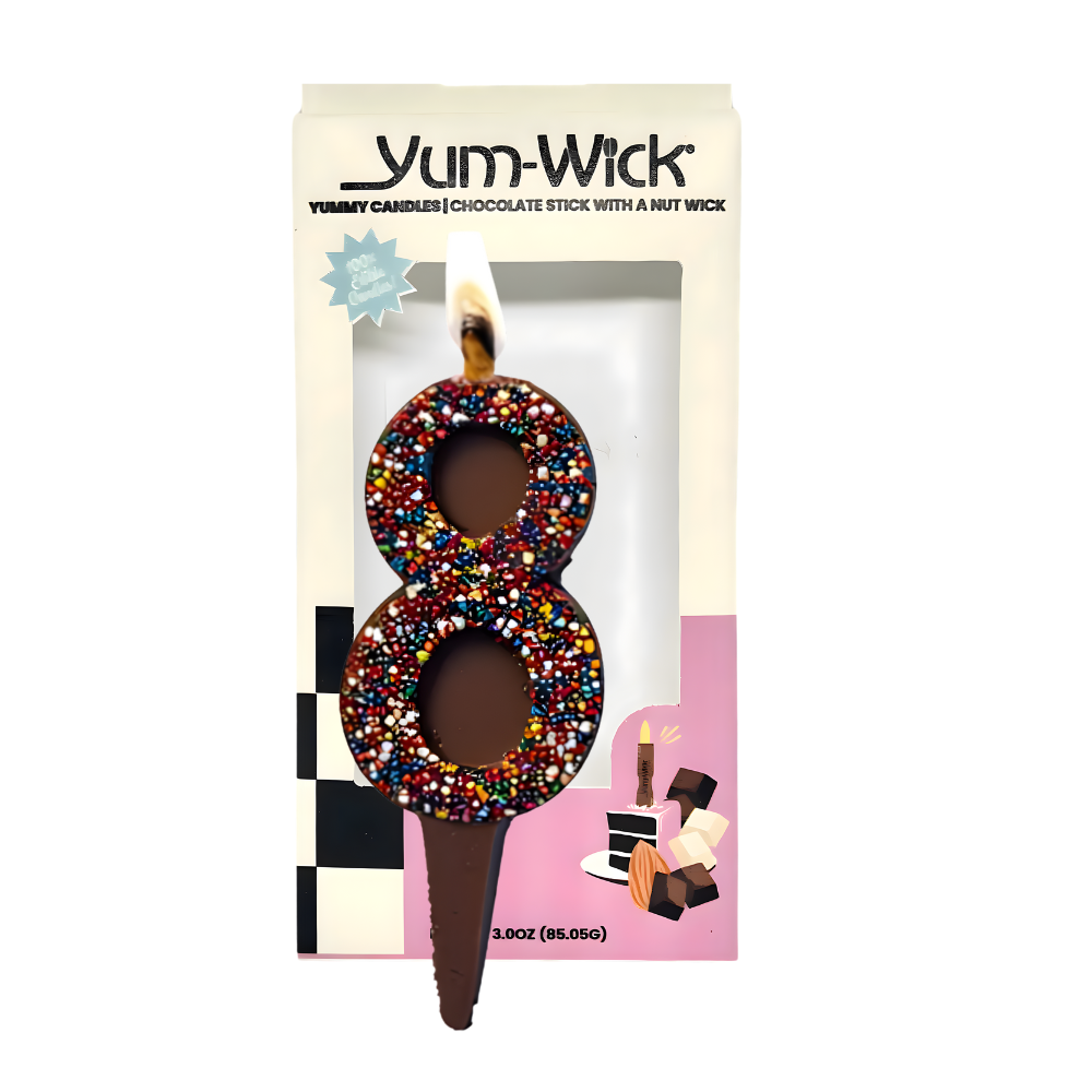 Milk Chocolate Edible Candle – Yum-Wick® Almond Wick (Kosher)