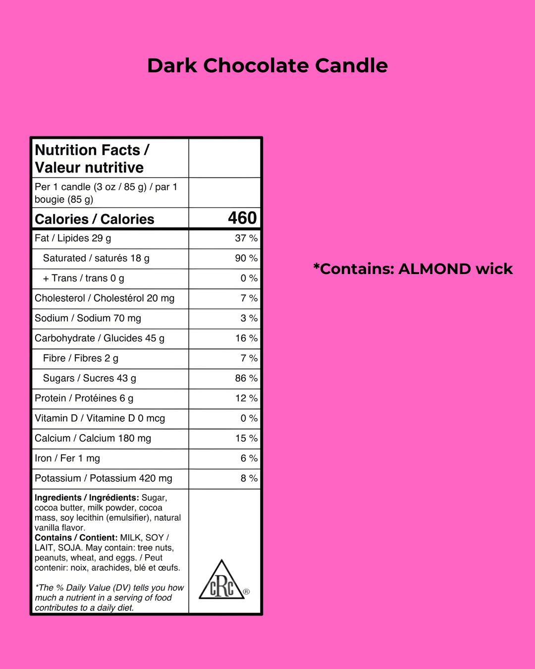 Edible Dark Chocolate Number Candle — Single, Vegan, Kosher