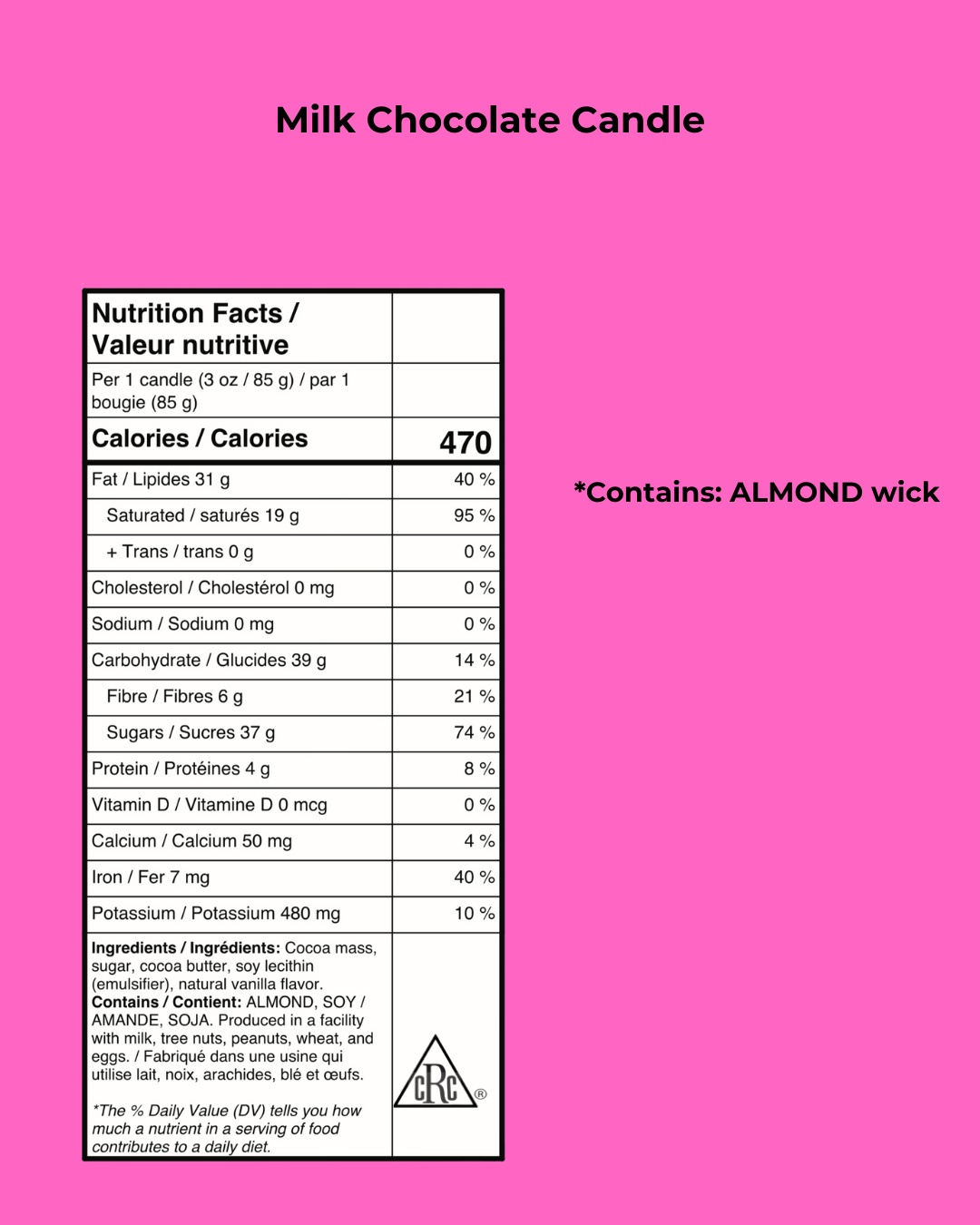 Edible Milk Chocolate Number Candle — Single
