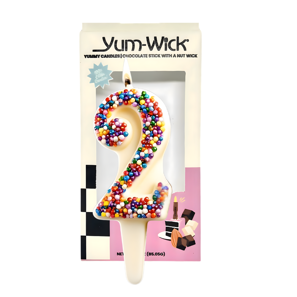 White Chocolate Edible Candle – Yum-Wick® Almond Wick (Kosher)