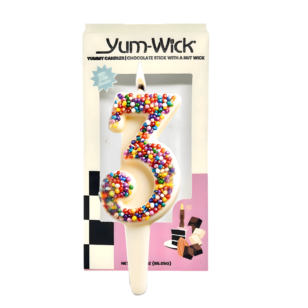 White Chocolate Edible Candle – Yum-Wick® Almond Wick (Kosher)