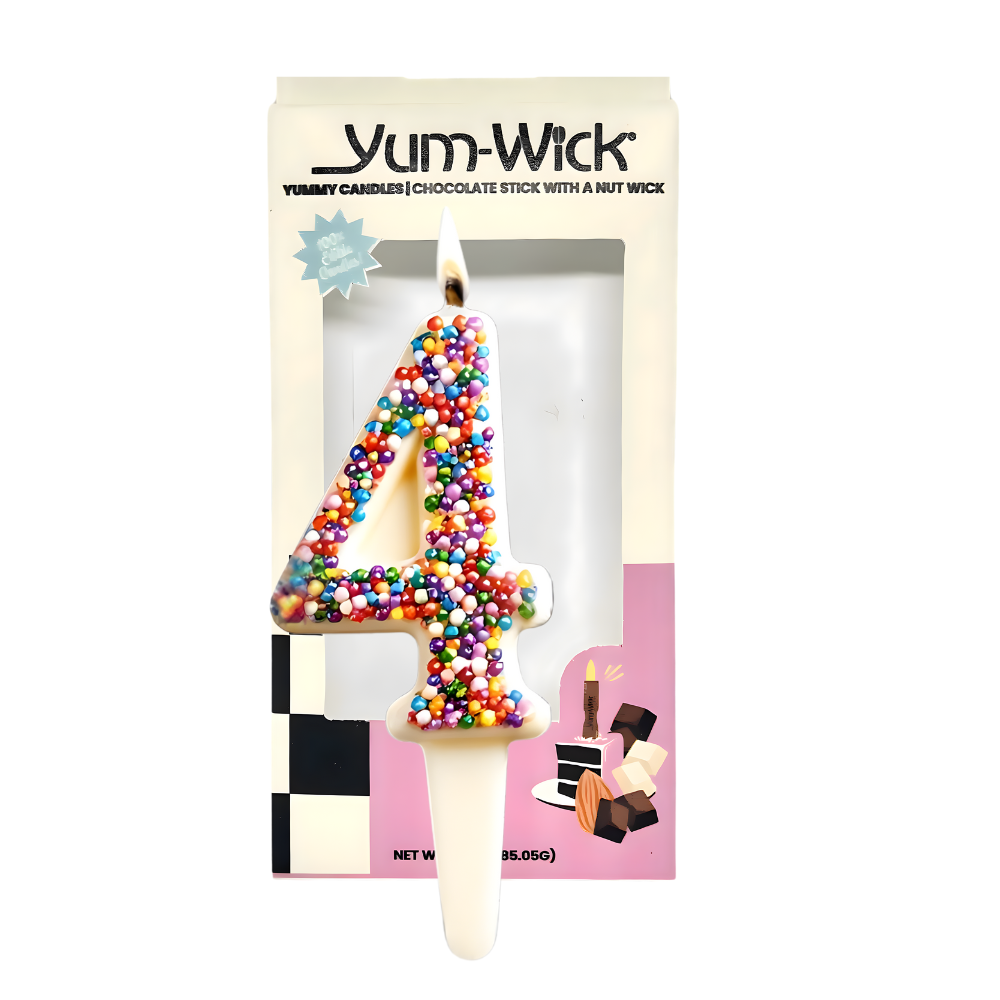 White Chocolate Edible Candle – Yum-Wick® Almond Wick (Kosher)
