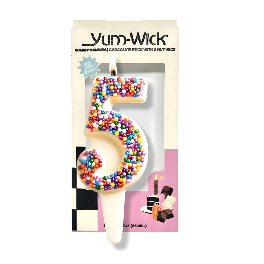 White Chocolate Edible Candle – Yum-Wick® Almond Wick (Kosher)
