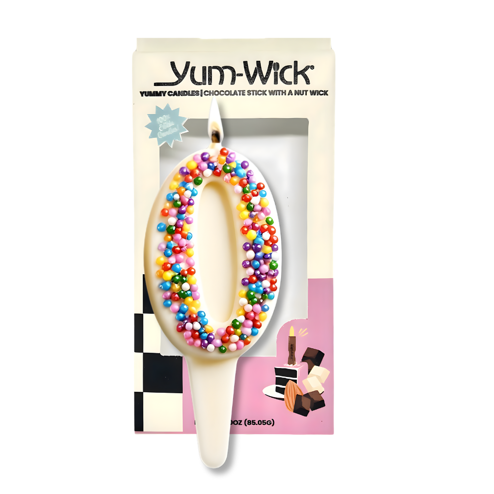 White Chocolate Edible Candle – Yum-Wick® Almond Wick (Kosher)