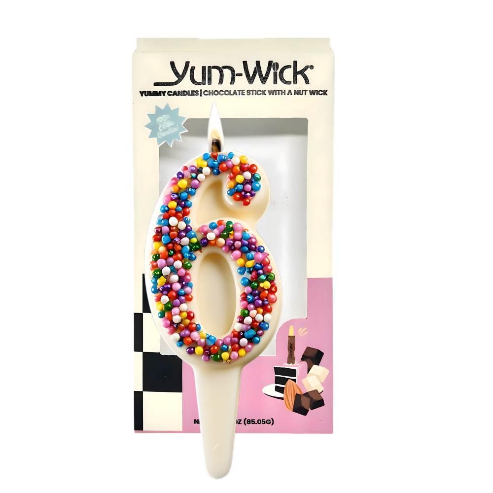 White Chocolate Edible Candle – Yum-Wick® Almond Wick (Kosher)