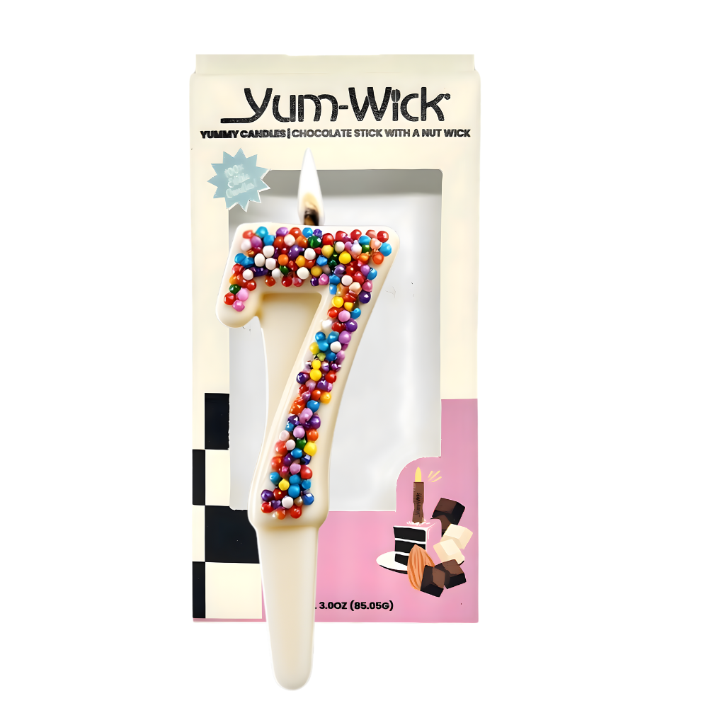White Chocolate Edible Candle – Yum-Wick® Almond Wick (Kosher)