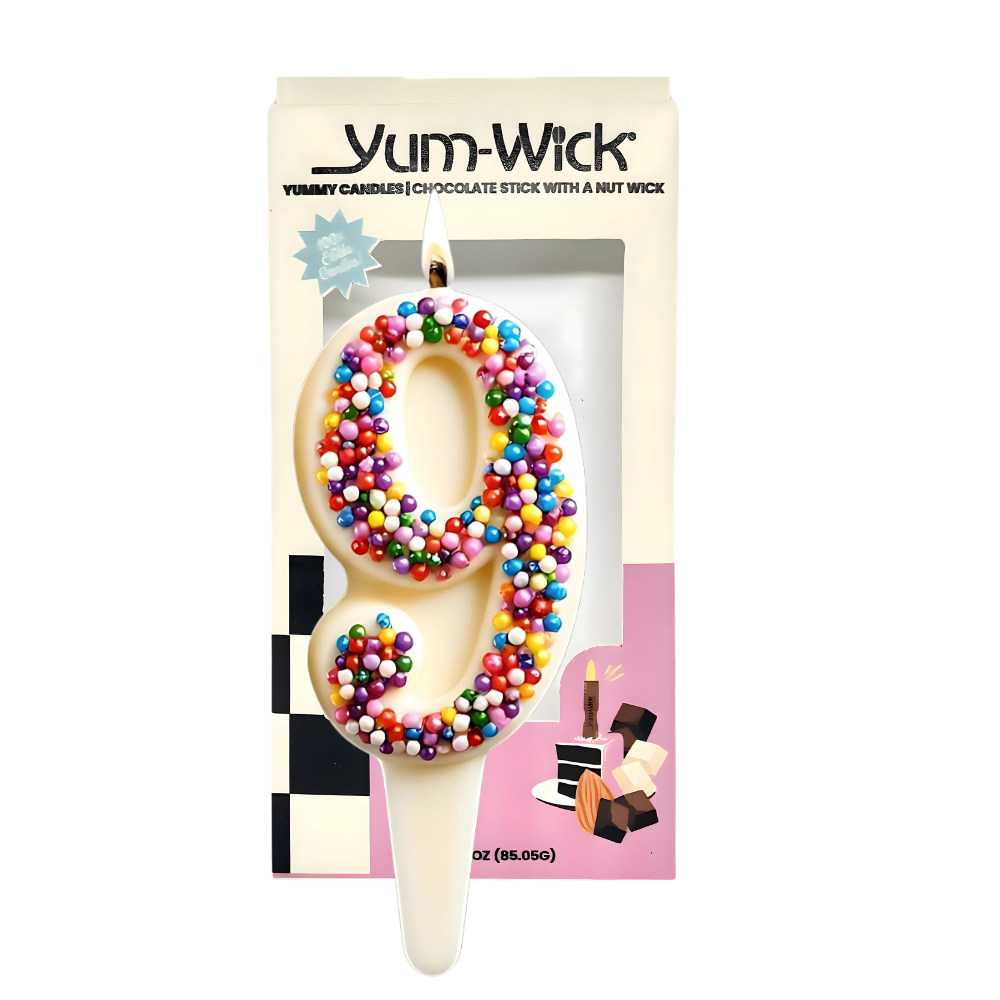 White Chocolate Edible Candle – Yum-Wick® Almond Wick (Kosher)